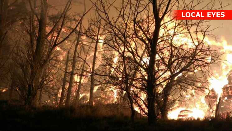 Kæmpe halmoplag i brand i Nordsjælland