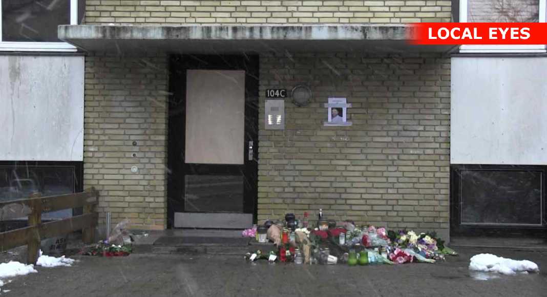 Altan drabet: blomster foran lejlighed hvor nikolaj blev dræbt ... Altan blomster