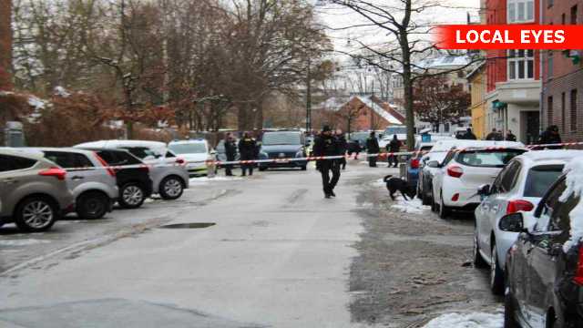 Detonation på Nørrebro: Politiet talstærkt til stede i Guldbergsgade i København