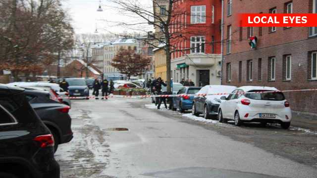 Detonation på Nørrebro: Politiet talstærkt til stede i Guldbergsgade i København