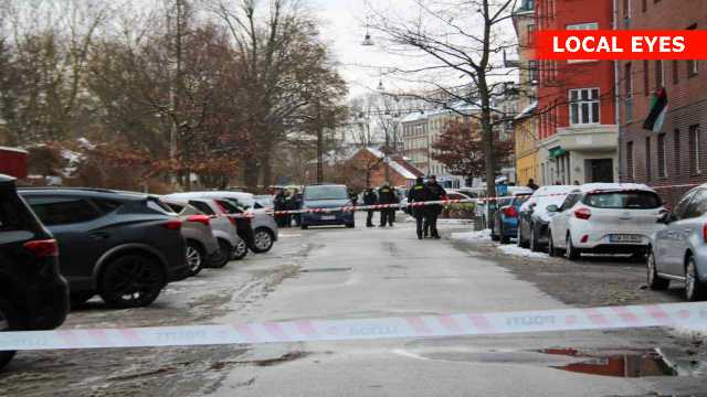 Detonation på Nørrebro: Politiet talstærkt til stede i Guldbergsgade i København