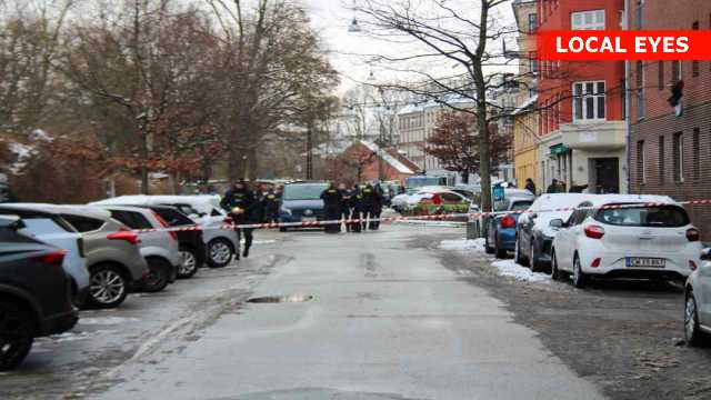 Detonation på Nørrebro: Politiet talstærkt til stede i Guldbergsgade i København