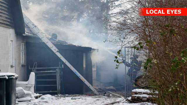 Brand i udhus spredte sig til bolig på Gl. Tåstrupvej Holbæk.