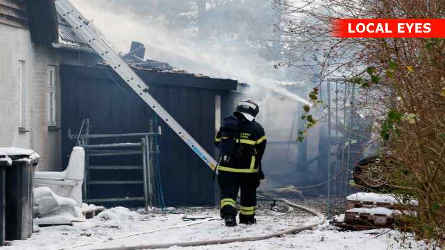 Brand i udhus spredte sig til bolig på Gl. Tåstrupvej Holbæk.