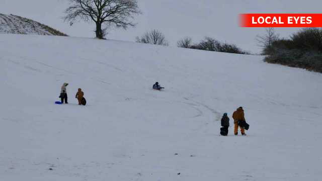 Mandagens snevejr i Kalundborg 