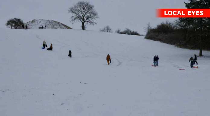 Mandagens snevejr i Kalundborg 
