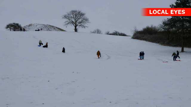 Mandagens snevejr i Kalundborg 