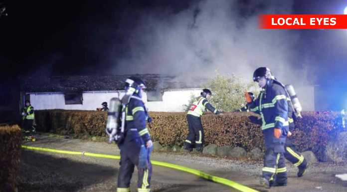 Brand i værksted på Dømmestrupvej i Nr Lyndelse 